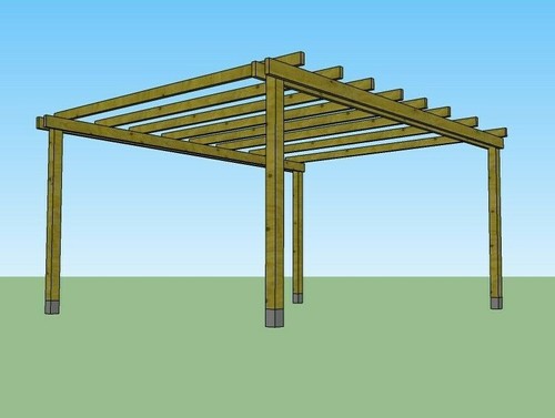 Pergola libera 5x4 legno - pergola,