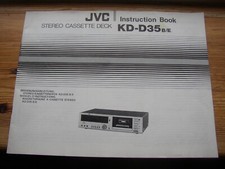 Originale JVC KD-D35 B/E libretto istruzioni stereo cassette tape deck manuale guida