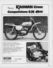 advertising Pubblicità -MOTO CIMATTI 50 KAIMAN CROSS COMP. '71-MOTOCROSS  EPOCA 