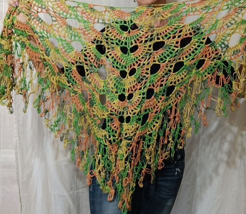 Scialle boho all - boho, all'uncinetto
