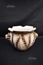 Vaso Porta Pianta In Ceramica Capodimonte 25x20 Cm