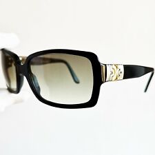 occhiali da sole BVLGARI 838 sunglasses square mask black gold wrap rare Bulgari
