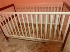 lettino pali 150x75cm + materasso e ruote incluse, vintage, USATO