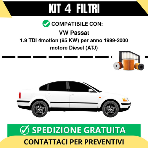 Kit filtri tagliando per vw - 4,