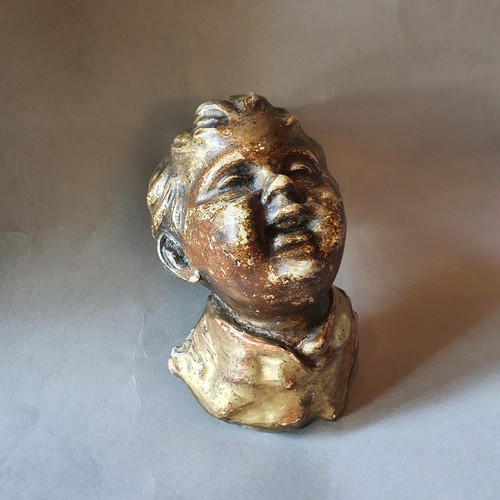 Antica testa bimbo scultura - testa, di