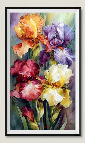 Vari colori iris tabella - iris,