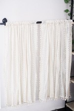 Set 2 Tende Avorio Uncinetto