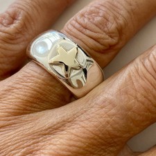 Dodo Pomellato Anello Fascia Fede Stella Marina Oro Giallo 18kt Argento 52 Rara 