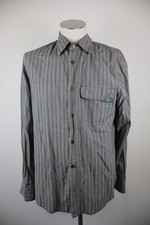 ARMANI JEANS CAMICIA UOMO COTONE TG L MAN CASUAL VINTAGE SHIRT MANICA LUNGA