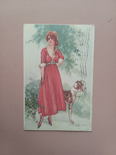 CARTOLINA  ILLUSTRATORE CORBELLA   DONNINE CANI