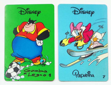 lotto DISNEY #1 #7 card plastica LATTERIA SORESINA Gamba di Legno Paperina MINT