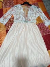 Abito da sera da cerimonia Abito lungo elegante matrimonio Colore PESCA Tag40-42