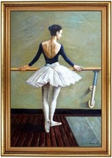 Quadro olio ballerina ragazza