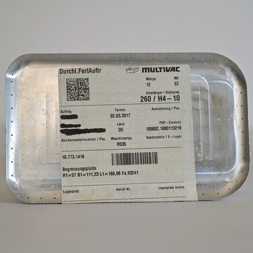 Piastra confine multivac - piastra,