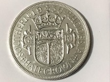Mezza corona 1936 Rhodesia meridionale argento KM-15 HG