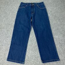 Vintage Raw Blue Jeans Mens 36x32 Blue Baggy Loose Angel Premium Y2K Skate