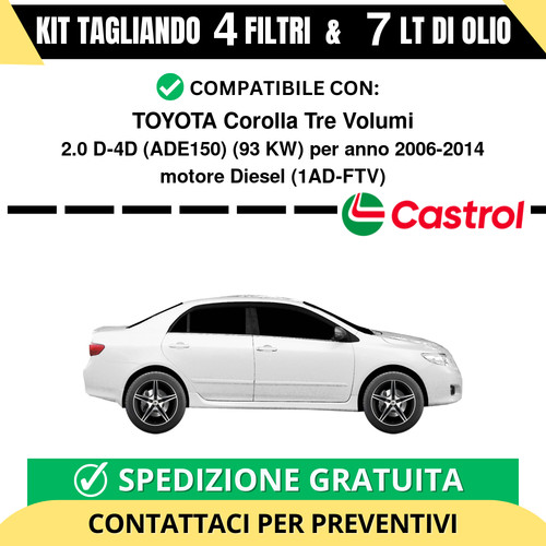 Tagliando per toyota corolla - tagliando,
