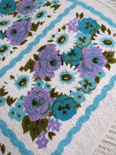 Asciugamano vintage blu viola