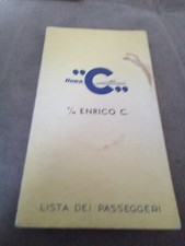 Lista Passeggieri Costa Crociere 1974 Nave Enrico C