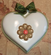 THUN - Formella Cuore Grande Con Fiocco A526C90 - cm 25 x 25 - Vintage