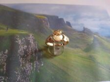 Claddagh Irlandese d'Amore anello Oro giallo 18 Kt- prodotto artigiano