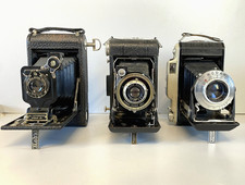 LOTTO 3 POCKET FOLDING CAMERA KODAK Autographic N I - Vigilant Six-20  MODELE 33