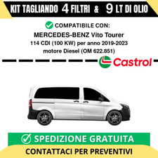 Tagliando per MERCEDES-BENZ Vito Tourer 114 CDI 100 kw - 9 Lt di Castrol + 4 ...