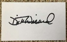 Dick Wieand signed card -