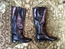 Stivali neri in vera pelle Buttero Luxe Made in Italy ($1200 nuovi) taglia 38 7,5 8