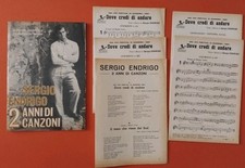 SERGIO ENDRIGO 2 anni Di Canzoni SPARTITO SHEET MUSIC RARO 12 Canzoni