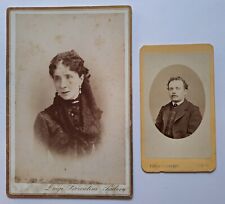 PADOVA 2 antica foto fotografia d'epoca albumina ritratto uomo donna CDV CAB