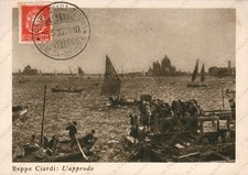 1935 VENEZIA Mostra fondazione biennale Arte l'approdo Beppe CIARDI Cartolina