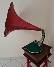 DIAMOND grammofono antico con tromba  FUNZIONANTE