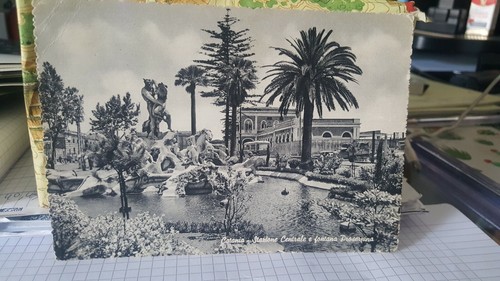 Cartolina catania stazione - catania,