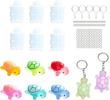 6Pezzi Stampo per Tartaruga Stampi per Resina Epossidica Stampo per Candele Cion