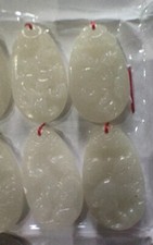 Antichi ciondoli e pendenti In Giada Bianca Segni Zodiacali Cinesi