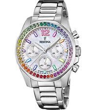 Orologio Donna Festina Boyfriend F20606/2 Cronografo Con Strass Multicolore