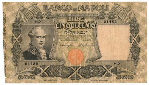 500 lire banco napoli - 500,