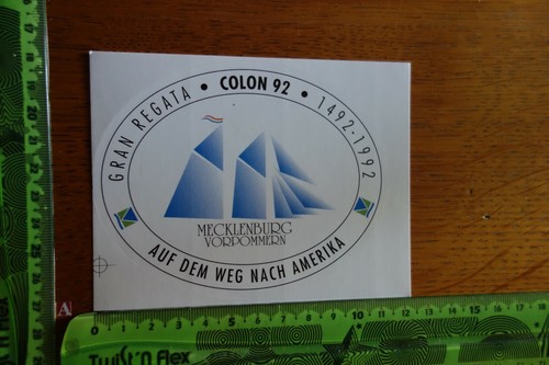 Vecchio adesivo nave traghetto