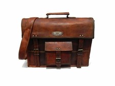 Pelle Uomo Vintage 6 Misura Laptop Messenger S Spalla Marrone Valigetta Cartella