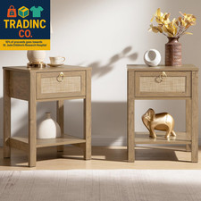 Rattan Nightstand Set of 2