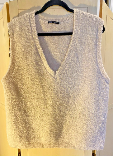 Gilet morbido panna - , zara