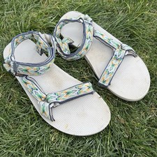 Sandali sportivi Teva taglia 12 cinturino bianco escursionismo impermeabili gancio passante 1012895