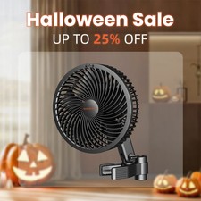 Spider Farmer 6" Tenda da Coltivazione Clip su Ventilatore Motore EC, Oscillazione Auto, 10 Velocità