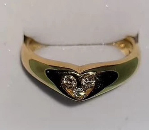 Anello cuore oro 750 kt - a,