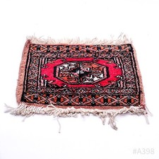 Vintage Bokhara Tappeto Orientale Tappeto Persiano, Annodato a Mano 30x30cm