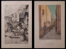 Napoli 2 Vecchie Litografie