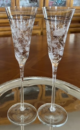 Rare crackle glass champagne - crackle,