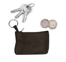 PORTASPICCI PORTAMONETE Euro Centesimi Portachiavi ZIP UOMO/DONNA VERA PELLE