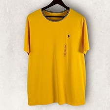 Nuova Polo Ralph Lauren Gold Piqué maglia t-shirt girocollo bordo navy e pony XXL